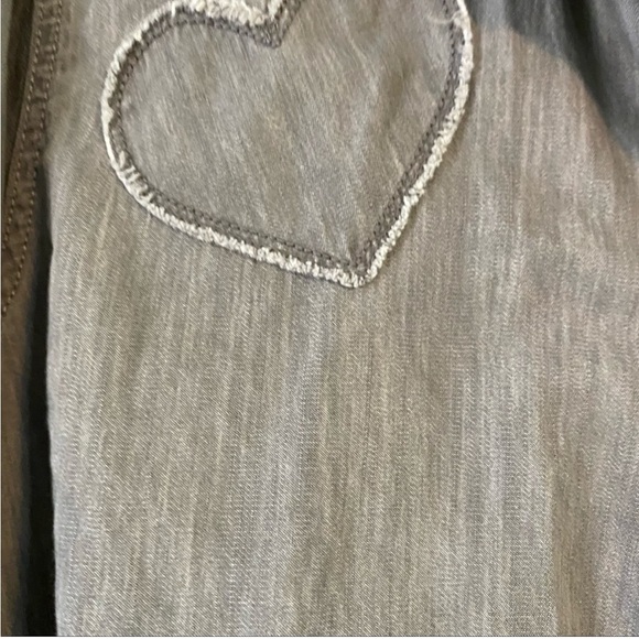 Torrid Gray Taylor Button Front Chambray Shirt - Picture 5 of 9